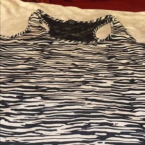 Torrid lace & zebra print tank top size 2